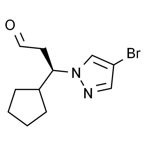 1H-Pyrazole-1-propanal, 4-bromo-b-cyclopentyl-, (bR)-