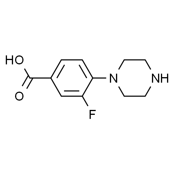 3-Fluoro-4-piperazinobenzoic Acid