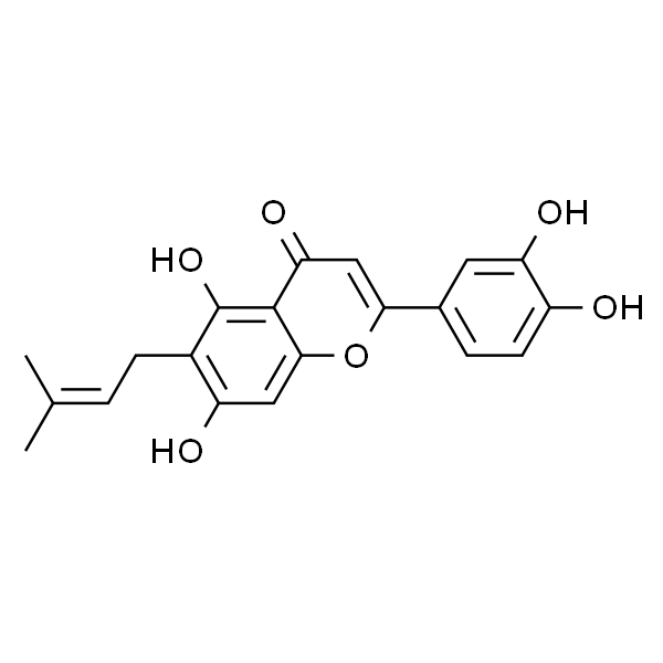 2-[3,4-dihydroxyphenyl]-5,7-dihydroxy-6-[3-methylbut-2-enyl]chromone