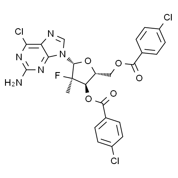 (2R,3R,4R,5R)-5-(2-Amino-6-chloro-9H-purin-9-yl)-2-(((4-chlorobenzoyl)oxy)methyl)-4-fluoro-4-methyltetrahydrofuran-3-yl 4-chlorobenzoate