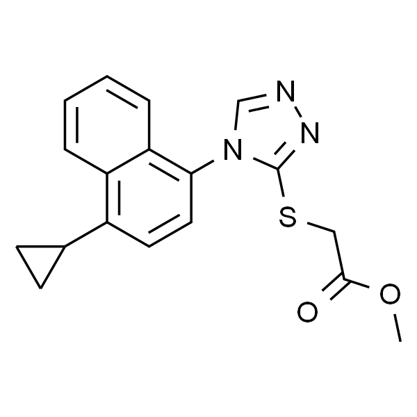 Methyl 2-((4-(4-cyclopropylnaphthalen-1-yl)-4H-1,2,4-triazol-3-yl)thio)acetate