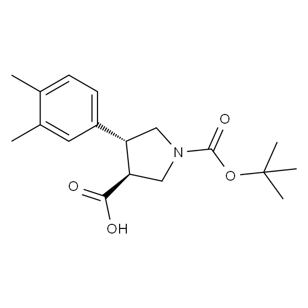 trans-1-(tert-butoxycarbonyl)-4-(3，4-dimethylphenyl)pyrrolidine-3-carboxylic acid