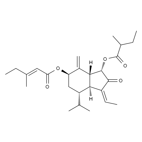 7β-(3-Ethyl-cis-crotonoyloxy)-1α-(2-methylbutyryloxy)-3,14-dehydro-Z-notonipetranone