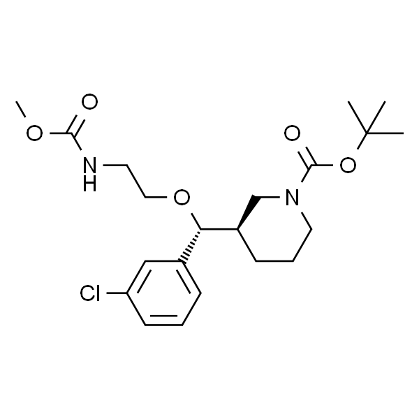 1-Piperidinecarboxylic acid, 3-[(R)-(3-chlorophenyl)[2-[(Methoxycarbonyl)aMino]ethoxy]Methyl]-, 1,1-diMethylethyl ester, (3R)-