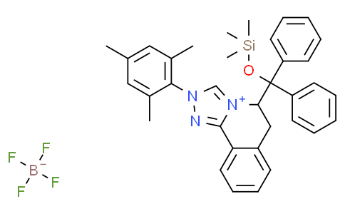 (S)-5-(Diphenyl((trimethylsilyl)oxy)methyl)-2-mesityl-5，6-dihydro-[1，2，4]triazolo[3，4-a]isoquinolin-2-ium Tetrafluoroborate