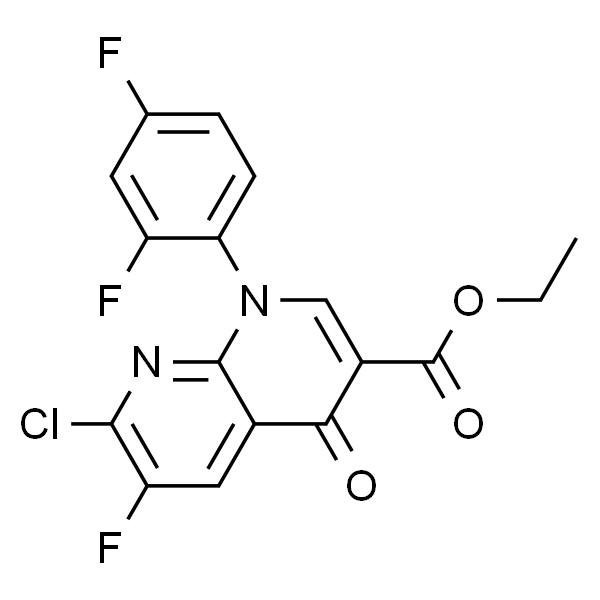 Ethyl 7-chloro-1-(2,4-difluorophenyl)-6-fluoro-4-oxo-1,4-dihydro-1,8-naphthyridine-3-carboxylate