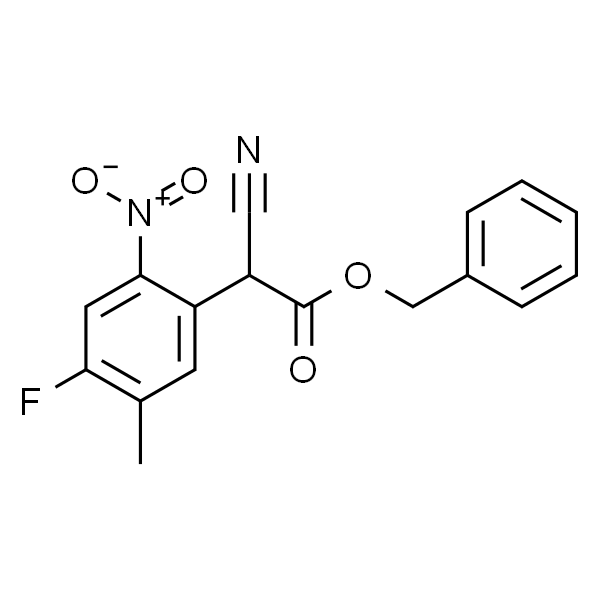 Benzyl 2-cyano-2-(4-fluoro-5-methyl-2-nitrophenyl)acetate