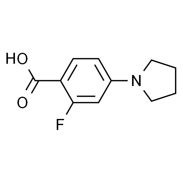 2-Fluoro-4-pyrrolidinobenzoic Acid