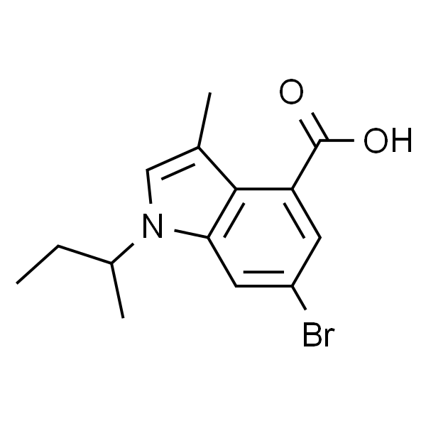 1H-Indole-4-carboxylic acid, 6-bromo-3-methyl-1-(1-methylpropyl)-