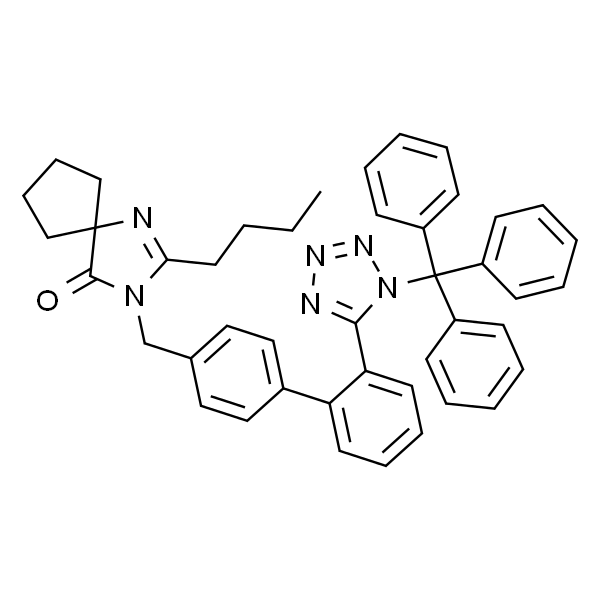 2-Butyl-3-((2'-(2-trityl-2H-tetrazol-5-yl)-[1,1'-biphenyl]-4-yl)methyl)-1,3-diazaspiro[4.4]non-1-en-4-one