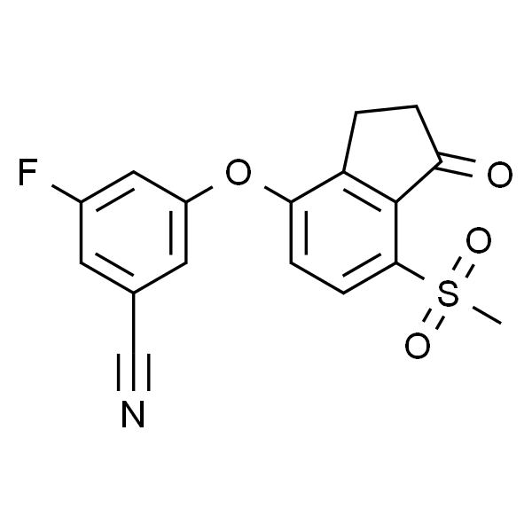 Benzonitrile, 3-[[2,3-dihydro-7-(methylsulfonyl)-1-oxo-1H-inden-4-yl]oxy]-5-fluoro-