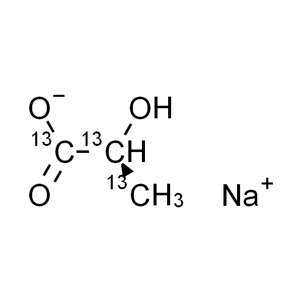 Sodium L-lactate-13C3 solution 45-55 % (w/w) in H2O, >=99 atom % 13C, >=98% (CP), >=98% (Chiral purity, HPLC)