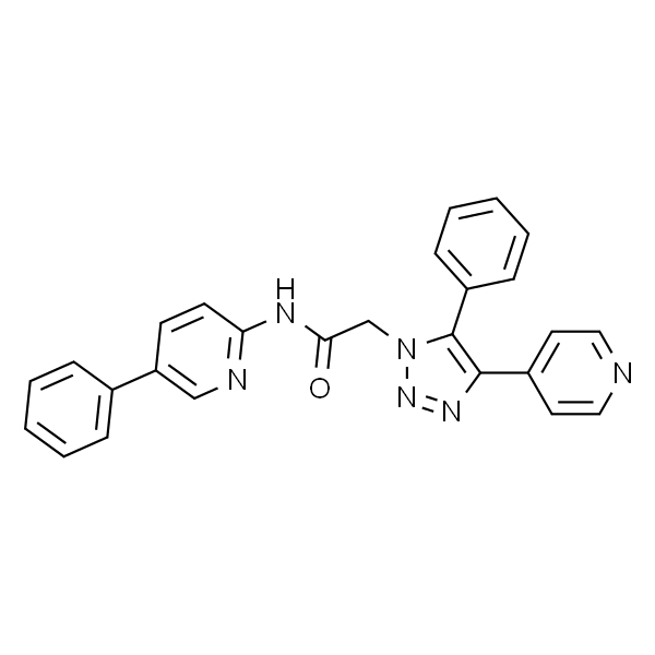 2-(5-Phenyl-4-(pyridin-4-yl)-1H-1,2,3-triazol-1-yl)-N-(5-phenylpyridin-2-yl)acetamide