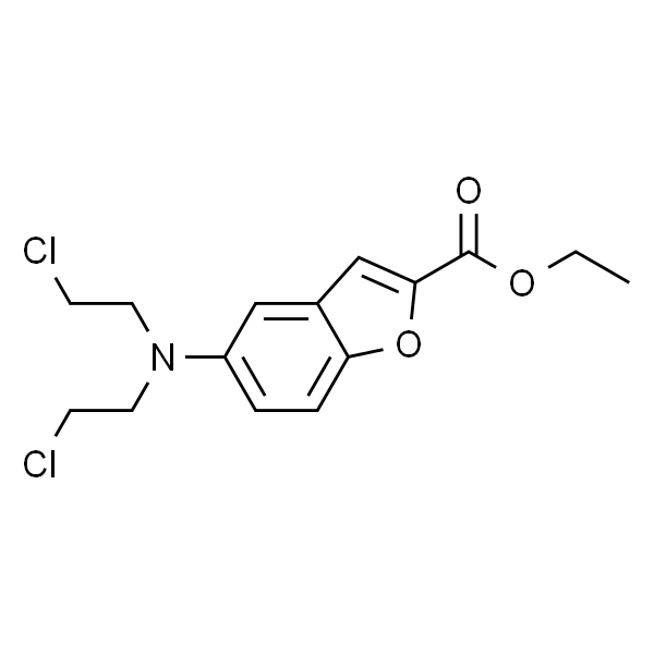 2-Benzofurancarboxylic acid, 5-[bis(2-chloroethyl)amino]-, ethyl ester