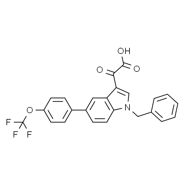 2-[1-benzyl-5-[4-(trifluoromethoxy)phenyl]indol-3-yl]-2-oxo-acetic aci d