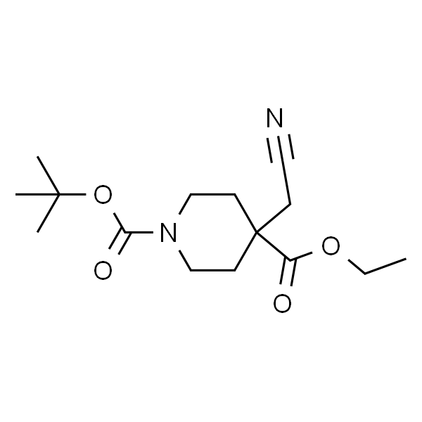 1-tert-Butyl 4-ethyl 4-(cyanomethyl)piperidine-1，4-dicarboxylate