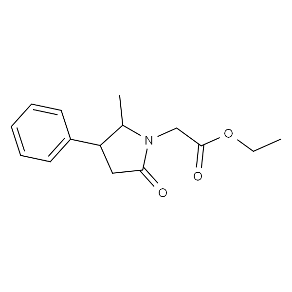 1-Pyrrolidineacetic acid, 2-methyl-5-oxo-3-phenyl-, ethyl ester