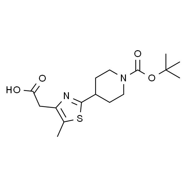 2-(2-(1-(tert-butoxycarbonyl)piperidin-4-yl)-5-methylthiazol-4-yl)aceticacid